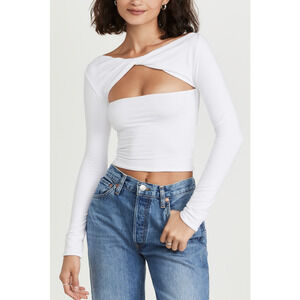 Ser.O.Ya 'Artemis' White Spandex Top Size S